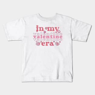 Retro Groovy In My Valentine Era Valentine Day Womens Girls Kids T-Shirt